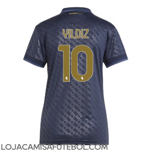 Camisa de Futebol Juventus Kenan Yildiz #10 Equipamento Alternativo Mulheres 2024-25 Manga Curta